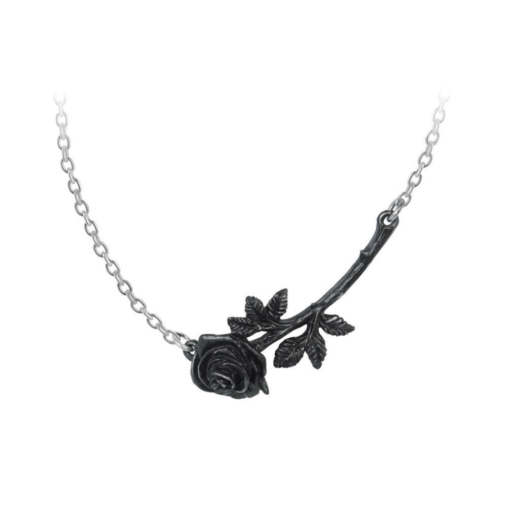 Alchemy Gothic Black Rose Thorn Necklace NWT
